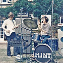 Mint: Jo on guitar with school friend Julian on drums