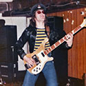 Jo in 1976 with his Rickenbacker before it was stolen